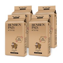 국산 강아지 배변패드 항균율 99.9% 벤벤패드, 4팩