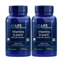 Life Extension 라이프 익스텐션 비타민 D and K 60정 2병