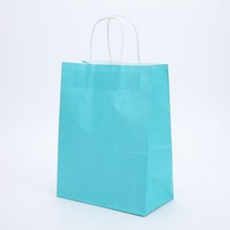 웨딩 생일 크리스마스 세례 파티 선물 가방 제품 패키지 가방 쇼핑 핸드백에 대 한 10pcs 크래프트 종이 포장 가방, 하늘색, 26x12x32cm