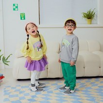 [이모맘] S/S 아동유아 남매룩 유니버시티 배색 치마레깅스세트& 유니버시티 배색 바지상하세트 쌍둥이커플 상하복 HA01