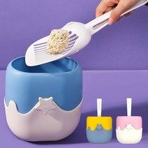 도매짱 고양이 모래삽 세트 똥삽 화장실 청소 고양이삽 (domejjang), 블루