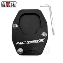 오토바이 액세서리 플랫 풋 사이드 스탠드 확장 플레이트 킥 스탠드 발 확대기 honda nc750x nc750 x 2021 2022 nc 750 x, 검은색