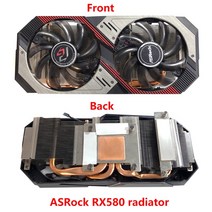 ASRock RX580 라디에이터 RX-580-RS FD10U12S9-C XFX RX570 RS 비디오 그래픽 카드 교체 팬으로 냉각, [01] RX580 radiator 1Pcs