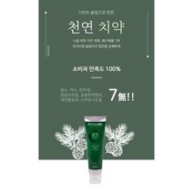 친환경 솔잎 치약 암환자 임산부 노약자 천연 무농약 치약 송치, 6개 묶음 (판매자에게 문의)