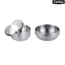 캐스티 Castey 스테인리스 이중 밥공기(뚜껑포함)+국그릇 1세트