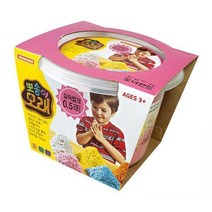 오너클랜 실내모래놀이 500ml 분홍 1P 어린이 컬러 샌드 아트, 본상품 본품