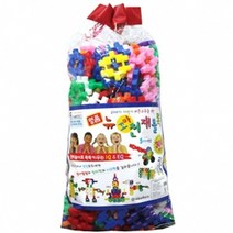 국민교육사 비닐 뉴꼬마천재블록_304pcs 토이맨 사각블럭 십자블럭 대형블럭 어린이집블럭 유아블럭