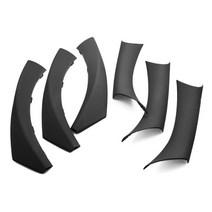 6pcs lhd 자동차 액세서리 탄소 스타일 인테리어 도어 핸들 풀 커버 트림 bmw, 검은색