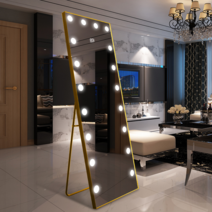 LED 특이한 북유럽 인테리어 프렌치 감성 디자인 의류매장 쇼룸 전신거울, 다른, 65x170CM 백색광따뜻한 빛