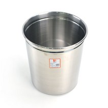 KO 키친쿡 영업용 오픈 휴지통 ~ 사무실 주방 업소용 깡통 오픈 휴지통 국내산 스텐 휴지통 다목적 쓰레기통, 사이즈-대, 1개