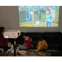 가정용 빔 프로젝터 광고용 교회용 교실, 미니 노란색 프로젝터 유선 스크린 어댑터 함께 제공
