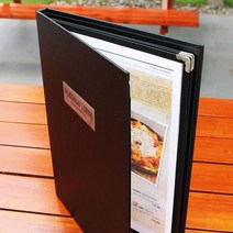 우리메뉴 블랙체크 카페 레스토랑 식당 메뉴판, 무테8p(4장)