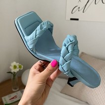 모노바비 에데나 스퀘어 뮬 샌들 6cm