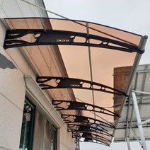 캐노픽스 1500x5100 시공 자재 브라켓 렉산지붕 창문렉산 부자재 처마 물받이, 회색틀 투명렉산