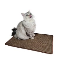 고양이 사이잘삼 스크래쳐 M 40x60 캣닢증정, 베이지