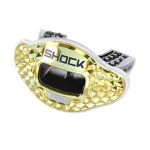 쇼크닥터 청소년 및 성인용 맥스 에어플로우 2.0 립 가드 마우스 - 풋볼 3500용 OSFA 인증 통기성 넓은 개방 마우스피스 헬멧 스트랩 포함, 24K