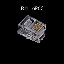 20/50/100 개/몫 rj11 6p2c 전화 인터넷 모듈 형 플러그 잭 커넥터 RJ-11 크리스탈 헤드 금도금 6u, 01 100pcs_01 RJ11 6P2C