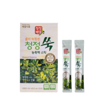 백령도특산품 베델식품 유기농약쑥 농축액 스틱20ml X 20포, 싸주아리 약쑥 농축액 스틱 20ml * 20포