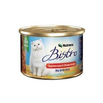 비스트로 고양이용 흰살참치와 닭안심 캔, 생선, 160g, 2개입
