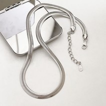 넓은 뱀줄 5mm 14.7g 은 목걸이 실버 925 NL038