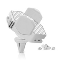 HoneyGear Grapple Grip | 접이식 케이블 자동차 벤트 마운트 휴대폰 홀더 색상 및 유형 화이트 또는 블랙 USB-타입 C 마이크로 USB 8핀 커넥터 5, Micro-USB