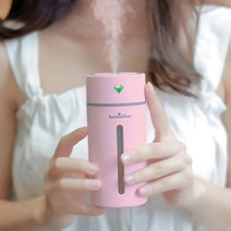 [바보사랑] LED 저소음 탁상용 사무실 소형 미니가습기 250ml[트윈스파파], 상세 설명 참조, 색상:스카이블루, 상세 설명 참조