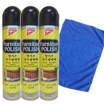 furniture polish캉가루가구광택제 3개+손걸레40x40, 1개