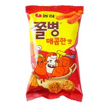 과자 간식 농심 쫄병스낵 매콤한맛 82g 사무실 학원 회사 유치원 어린이집 공부방 회사 스낵 크래커, 단품, 단품