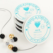 우레탄 실리콘줄 팔찌줄 팔찌끈, 우레탄줄_小검정-0.4mm(1롤)