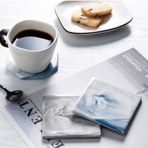 도자기 컵홀더 코스터 타일 티코스터, 핑크 원형