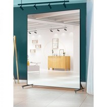 전신 거울 현관 인테리어 이동식 댄스 미러 무빙 가정용 춤 가능 연습용 헬스 빅 전신거울 착용거울, 01.기타_01.높이 158*너비 40 울트라 화이트