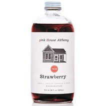 미국직구 핑크 하우스 알케미 딸기 시럽 - 칵테일이나 무알코올 모크테일 음료 레시피 커피 맛을 더하기 16온스의 간단한 시럽 - 신선한 딸기를 사용 – STRWSB, 수량, 상세참조