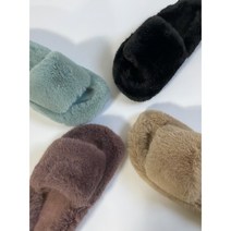 밍크퍼 천연 토끼털 밍크털슬리퍼 사무실 회사 패션 4색상 M896