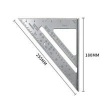Measuring Tool Carpenter's Straight Angle Ruler Aluminum Alloy Speed Protractor Miter Three Saw, 01 1pc