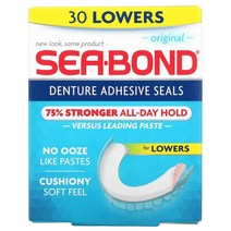 SeaBond 의치 접착제 씰 오리지널 하부 30개, 30 개