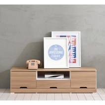 원룸투룸 베이직 원목 수납 거실 TV장(120cm 5컬러) 우드 장식장 튼튼한 대, 메이플