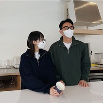 온트러스트) 남녀공용 크리틱 오버핏 반집업 니트