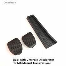 자동차 발 받침대 패드 Cotochsun-자동차 스타일링 브레이크 액셀 페달 발판 패드 커버 BMW 5 시리즈 G30, 07 MT black Thin Gas