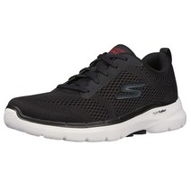 Skechers 남성 Gowalk 6-헬스용 워킹화 에어 쿨 폼 운동화 포함 검은색/흰색 3