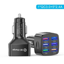 자동차 충전기 배터리 75W USB 차량용 충전기 고속 4.0 3.0 아이폰 14 13 12 11 프로 맥스 샤오미 삼성 15A, 01 Black