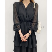오로라 여신 쉬폰 롱원피스 브이넥 프릴 캉캉 맥시 하객 셀프웨딩 브라이덜샤워 드레스
