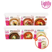 [라이틀리] 곤약면 (짜장면/맵닭면/냉면/비빔면/가쓰오우동/얼큰양지면) x 6개+곤약즉석밥 귀리 1개 증정, 6) 곤약 얼큰양지사골면 212g x _2) 곤약 맵닭