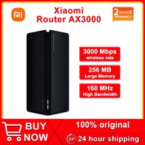 라우터 모뎀 네트워크카드 Xiao miMi AX3000 WIFI 6 무선 라우터 리피터 확장 기가비트 증폭기 신호 부스터 WIFI Nord Vpn Mesh 5GHz 가정용 라우터, [04] Original US Plug, [01] Xiaomi AX3000