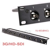 마이크용품 HDSDI 3GSDI BNC 비디오 캐비닛 점퍼 커넥터 1U 랙 패치 패널 4 8 12 16 채널, 01 1U-8D BNC