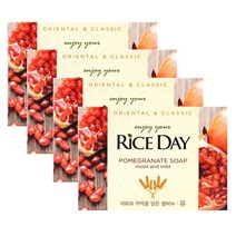 에스앤몰 석류 비누 4개 쌀비누 작약 세안 클렌징 비누