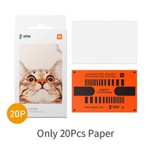 Xiaomi Mijia AR 휴대용 미니 포켓 사진 프린터 300 인치 당 점 DIY 공유 사진 사진 프린터 홈, 04 Only 20PCS