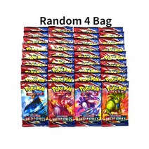 포켓몬 영어 검과 방패 진화 하늘 부스터 디스플레이 Eevee Charizard Vmax 박스 36 팩 카드 게임 컬렉션 완구, C-4 Bag