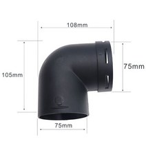 이동식무시동히터 거치대 소음기 부품 캠핑 차박 난방42/60/75/90mm Webasto Eberspaecher 디젤 주차 용 플, 02 75mm A