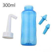 300ml 500ml 비강 세척 클리너 코 청소 성인 어린이 코 보호기 neti pot 방지 알레르기 비염 비강 세척제 도구, 1개 300ML