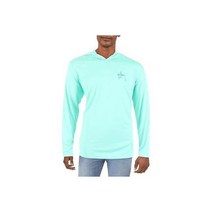 Guy Harvey Mens Green Heathered Logo Long Sleeve Hoodie Loungewear XL BHFO 3798
